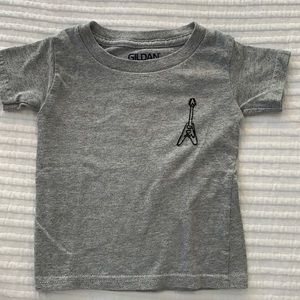 Hand embroidered guitar t-shirt